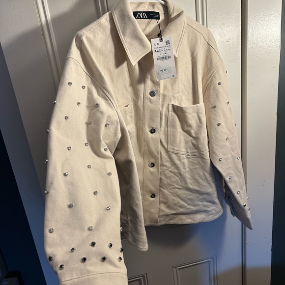 Zara Jewel Studded Button Down - Picture 3 of 9